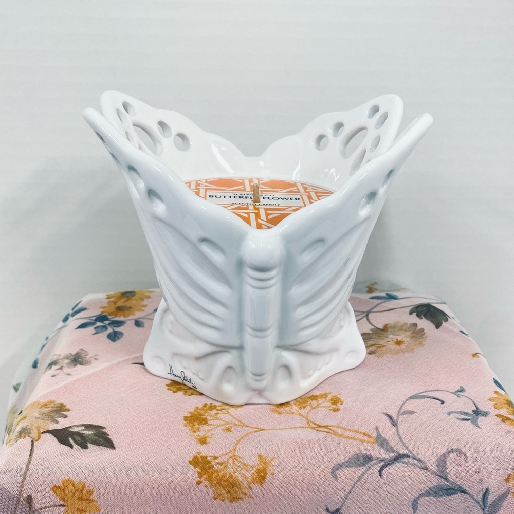 Harry Slatkin for Bath and Body Works Butterfly Flower Candle 2009 Signed